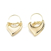 Brass Heart Dangle Earrings for Women EJEW-G322-30G-2