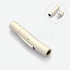Tarnish Resistant Column 304 Stainless Steel Matte Bayonet Necklace Clasps LS-STAS-I013-3mm-A-1