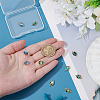 10Pcs Brass Pave Natural Paua Shell Oval Connector Charms KK-BC0014-86-3