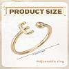 1Pc Brass Micro Pave Clear Cubic Zirconia Open Cuff Rings for Women RJEW-LP0002-37E-2