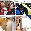 6Pcs 6 Style Glass Pendant Keychain KEYC-OC0001-23-7