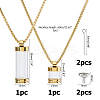 Transparent Glass Wishing Bottle Pendant NJEW-HS0001-01G-2