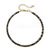 Bohemian Style Natural Labradorite & Brass Rondelle Disc Heishi Beaded Anklets FS-WG8FF45-06-1