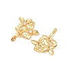 Brass Pave Cubic Zirconia Connector Charms KK-H533-08C-G-2