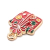 Christmas Theme Alloy Enamel Pendants ENAM-D060-04A-2