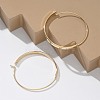 304 Stainless Steel Ring Hoop Earrings for Women X-EJEW-Q781-04G-1