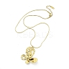 304 Stainless Steel Hollow Butterfly Pendant Round Snake Chain Necklaces for Women NJEW-S008-01G-1
