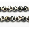 Tibetan Style Turtle Back Pattern dZi Beads X-G-H1454-1-3