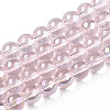 Electroplate Transparent Glass Beads Strands GLAA-T032-T8mm-AB10-1