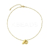 Ion Plating(IP) Initial Letter 304 Stainless Steel Pendant Necklace NJEW-R265-05G-P-2
