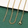 Unisex Casual Style 304 Stainless Steel Twisted Chain Necklaces STAS-O037-16G-3