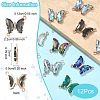 12Pcs Brass Pave Faceted Glass Connector Charms FIND-YW0007-50-3