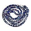 Electroplate Opaque Solid Color Glass Beads Strands X-EGLA-N002-25-B01-2