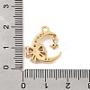 Brass Pave Pink and Clear Cubic Zirconia Pendants KK-P340-54G-3
