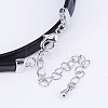 PU Leather Cord Choker Necklaces NJEW-H477-33P-4