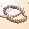 Natural Maifanite/Maifan Stone Bead Stretch Bracelets X-BJEW-K212-B-044-7
