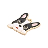 Animal Puppy Alloy Enamel Pendants X-FIND-V001-03G-02-2