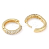 Rack Plating Ring Brass Micro Pave Cubic Zirconia Hoop Earrings EJEW-Z059-12G-01-2