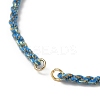 Braided Cotton Cord Bracelet Making MAK-L043-02G-07-2