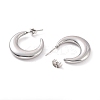Non-Tarnish 304 Stainless Steel Crescent Moon Stud Earrings for Women LS-EJEW-F280-05D-P-2