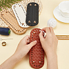 4Pcs 4 Colors Oval Imitation Leather Crochet Bag Bottom PURS-WR0001-03-2