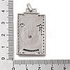 Brass Micro Pave Cubic Zirconia Pendants with Enamel KK-H458-01P-09-3