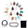 DIY Teardrop Pendant Necklaces Making Kits DIY-SC0001-33-1