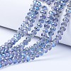 Electroplate Transparent Glass Beads Strands EGLA-A034-T2mm-Y02-1