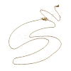 1MM 304 Stainless Steel Cable Chain Necklaces NJEW-T016-15G-4