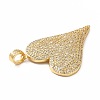Rack Plating Brass Micro Pave Cubic Zirconia Pendants KK-E281-01G-06-3
