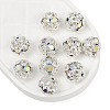 Brass Rhinestone Beads RB-A011-8mm-28S-3