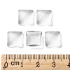 Transparent Clear Glass Square Cabochons X-GGLA-A001-10mm-5