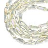 Electroplate Glass Beads Strands EGLA-L015-HP-B06-2