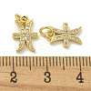 Rack Plating Brass Micro Pave Cubic Zirconia Pendants KK-K386-02K-G-3