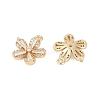 Rack Plating Brass Micro Pave Cubic Zirconia Pendants KK-C082-01G-01-2