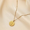 Constellation Coin Stainless Steel Pendant Necklace for Women PW-WG95399-10-1