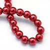 Baking Paint Pearlized Glass Pearl Round Bead Strands HY-Q003-14mm-51-4