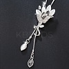 Flower Alloy Rhinestone Y Tassel Long Necklaces for Women FS-WGCC889-02-3
