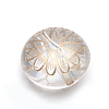 Golden Plated Acrylic Beads X-PACR-S219-12-2