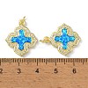 Brass Micro Pave Cubic Zirconia Pendants KK-A197-05G-3