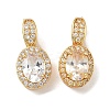Brass Micro Pave Clear Cubic Zirconia Pendants KK-H526-16G-1