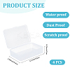 4Pcs Plastic Card Storage Boxes with Hinged Lids CON-CP0001-017-2
