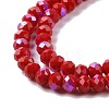 Electroplate Opaque Solid Color Glass Beads Strands EGLA-A034-P8mm-L04-3