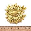 Evil Eye Alloy Rhinestone Brooches for Backpack Clothes JEWB-A030-01G-3