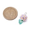 Glass Seed Beaded Flowerpot Pendants PALLOY-MZ00520-04-2