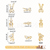30Pcs 3 Style Rabbit & Bear Rack Plating Alloy Pendants FIND-PH0004-08-4