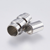 Tarnish Resistant 304 Stainless Steel Magnetic Clasps with Glue-in Ends LS-STAS-F139-078P-3