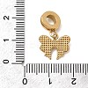 304 Stainless Steel European Dangle Charms STAS-D153-16G-3