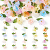 44Pcs 10 Colors Glass & Acrylic Pendant PALLOY-TA00129-1