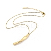 304 Stainless Steel Twist Stick Pendant Cable Chain Necklaces NJEW-H044-08G-2